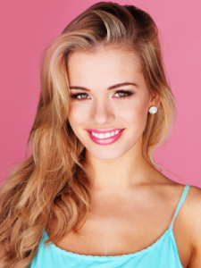 woman smiling with clear skin
