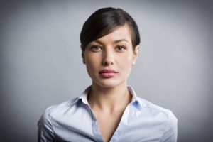 woman staring ahead