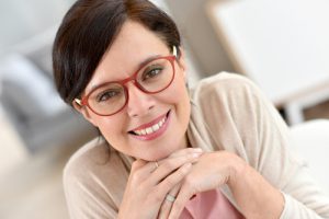 woman smiling